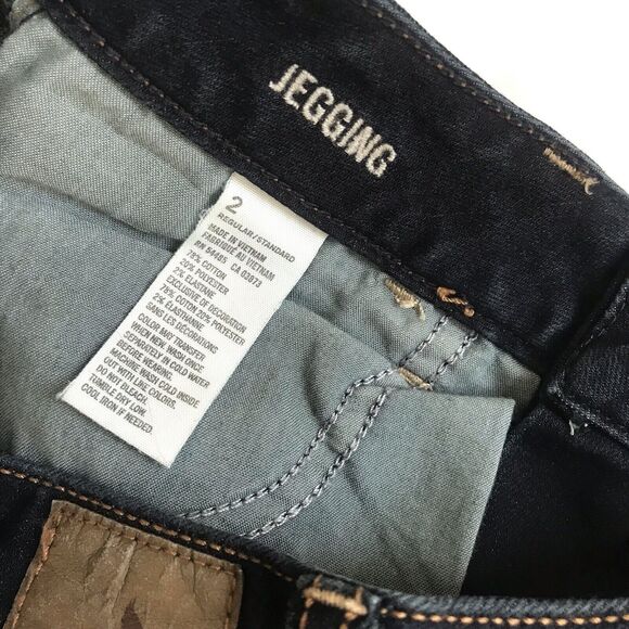 American Eagle Jegging Skinny Stretch Whisker Dark Wash 2 2R (28x29) AE AEO MINT - Picture 5 of 11